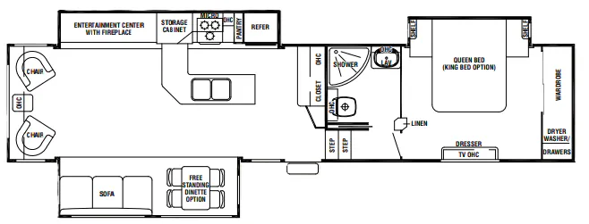 Forest River Cedar Creek 36CKTS floor plan