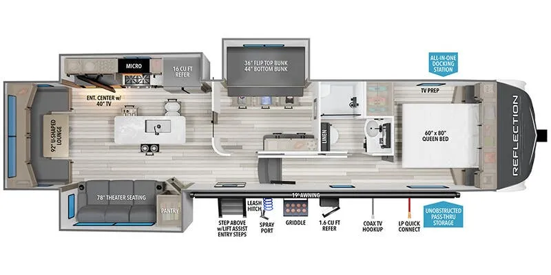 2025 Grand Design Reflection 324MBS floor plan