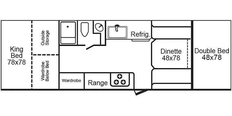 TrailManor 2922 Series KB floor plan