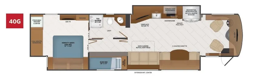 Fleetwood Discovery LXE 40G floor plan