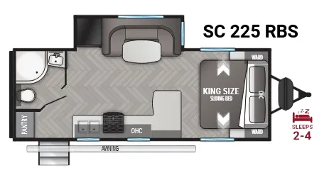 2022 Cruiser RV Shadow Cruiser 225RBS floor plan