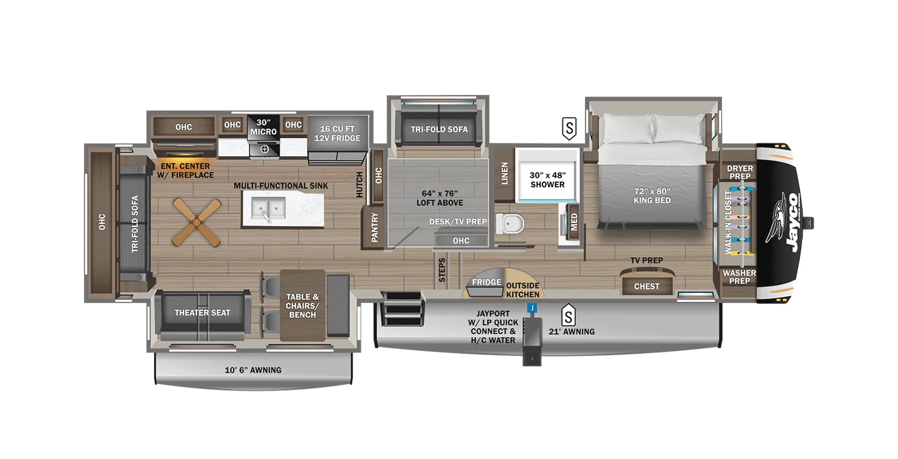 Jayco Eagle 355MBQS floor plan
