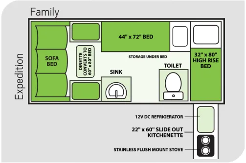 Aliner Family Expedition Base floor plan