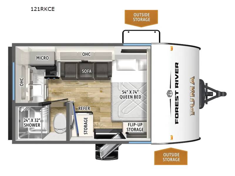 2026 Forest River Puma Camping Edition 121RKCE - Floor plan