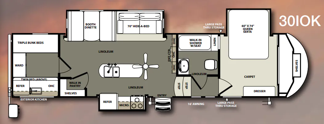 Forest River Sierra Select 30IOK floor plan