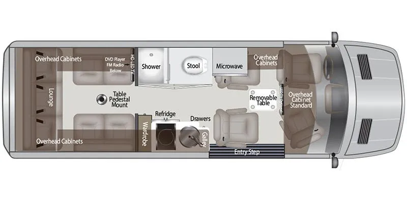 American Coach American Patriot MD4 - Lounge floor plan