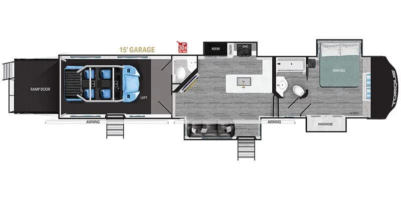 Heartland Torque TQ 385 floor plan