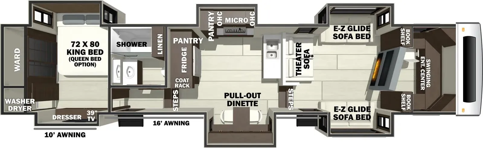 2026 Forest River RiverStone 425FO - Floor plan