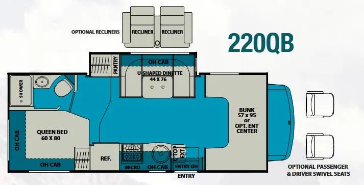 Coachmen Leprechaun 220QB floor plan