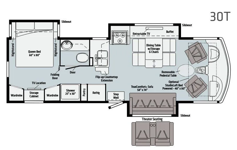 Winnebago Adventurer 30T floor plan