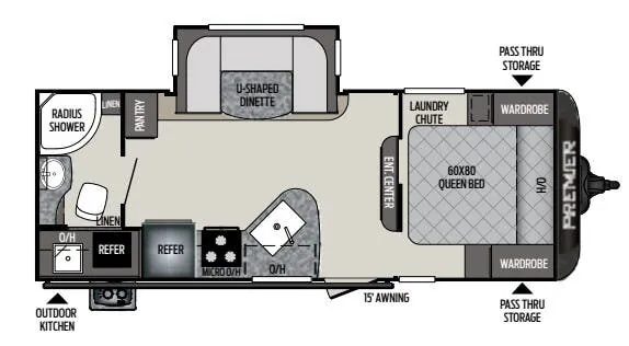 Keystone Premier 22RBPR floor plan