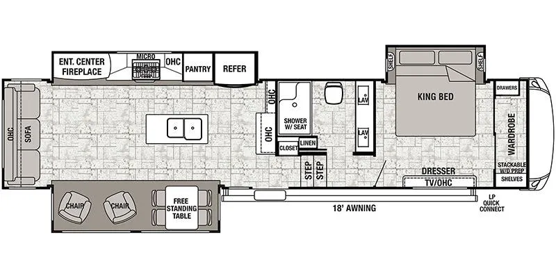 2019 Forest River Cedar Creek Hathaway Edition 36CK2 floor plan