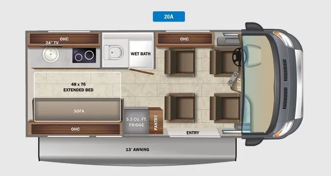 2022 Jayco Swift 20A - Floor plan