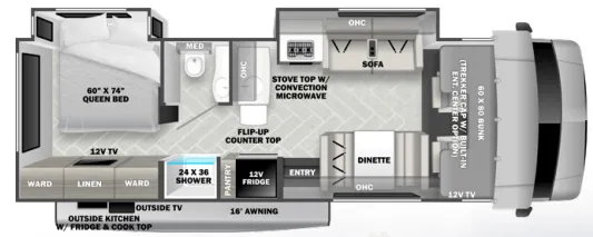 Forest River Sunseeker Classic 2860DS floor plan