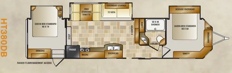 CrossRoads Hampton HT380DB floor plan