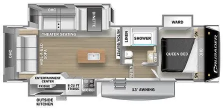 Prime Time Crusader Lite 29RS floor plan