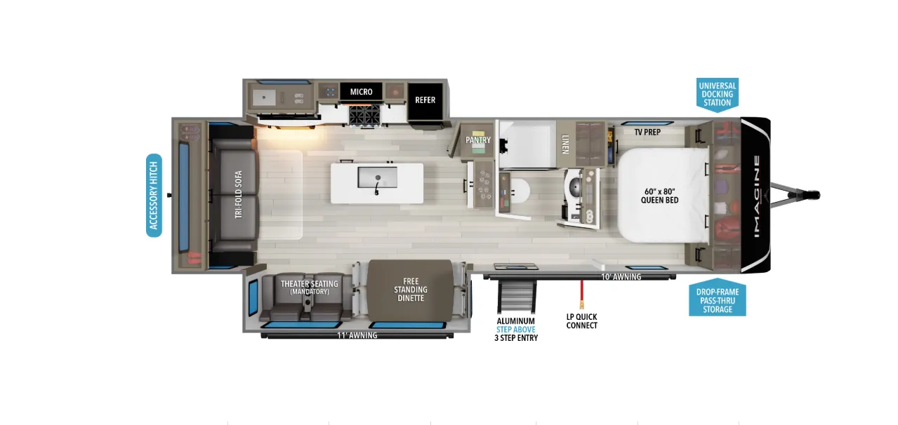 2026 Grand Design Imagine 2970RL - Floor plan