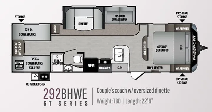 Keystone Passport SL Series 292BHWE exterior
