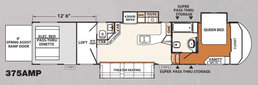 Forest River XLR Thunderbolt 375AMP floor plan