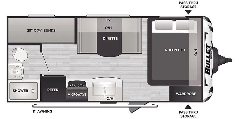 Keystone Bullet Classic East 1700BH floor plan