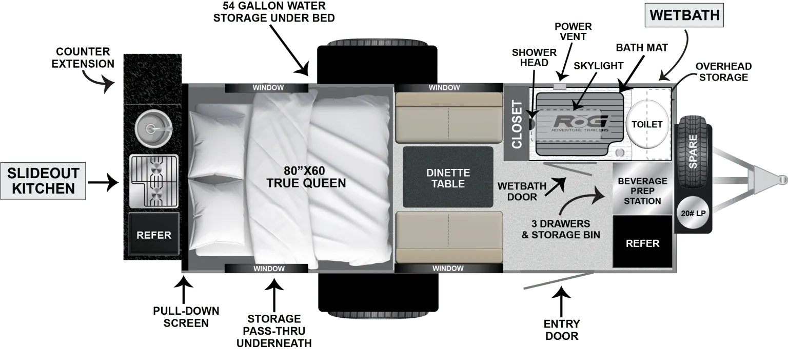 Encore RV ROG 16FB floor plan
