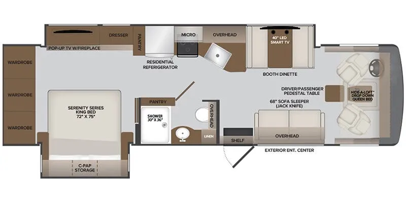 Holiday Rambler Invicta 32RW floor plan
