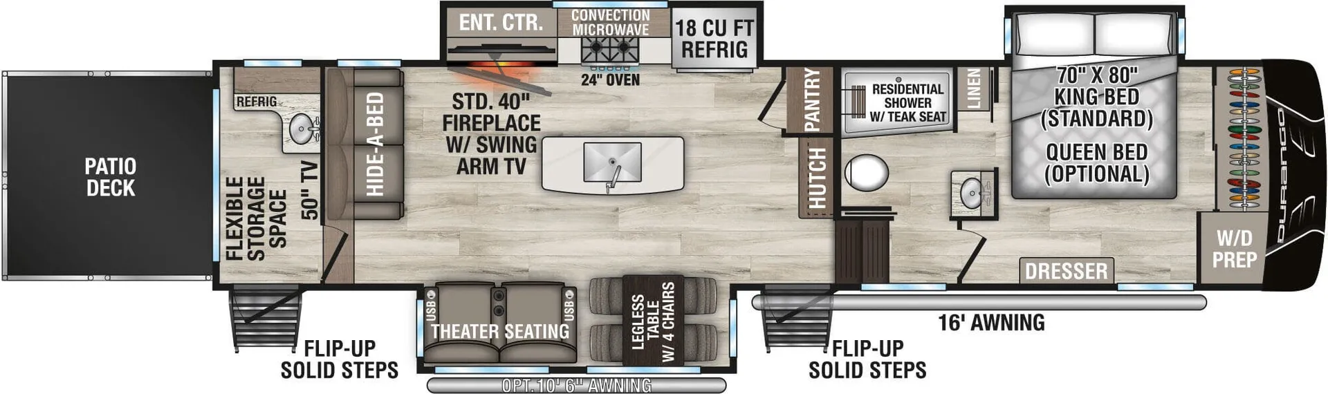 K-Z Durango D341RPT floor plan