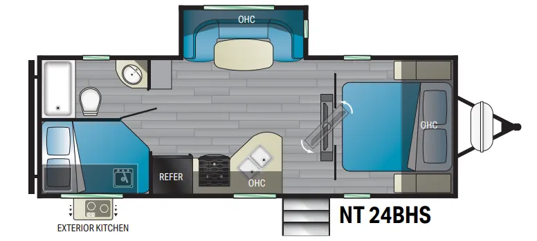 Heartland North Trail 24BHS floor plan