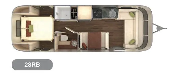 Airstream International 28RB floor plan