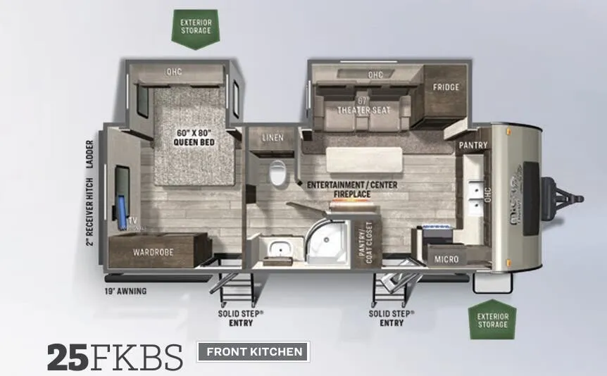 Forest River Flagstaff Micro Lite 25FKBS floor plan