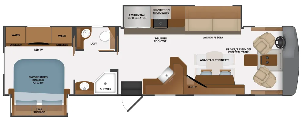 Fleetwood Bounder 35GL floor plan