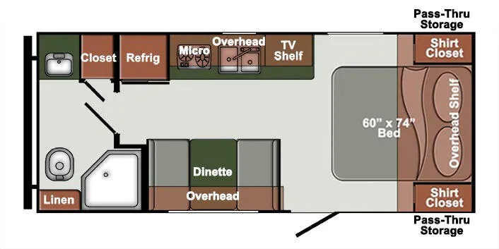 Gulf Stream Gulf Breeze SVT 19FMB floor plan