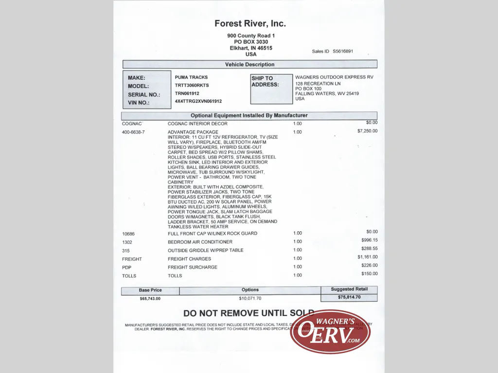 2027 Forest River Puma Tracks 3060RKTS, Photos photo 31