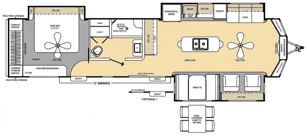 Coachmen Catalina Destination 39MKTS floor plan