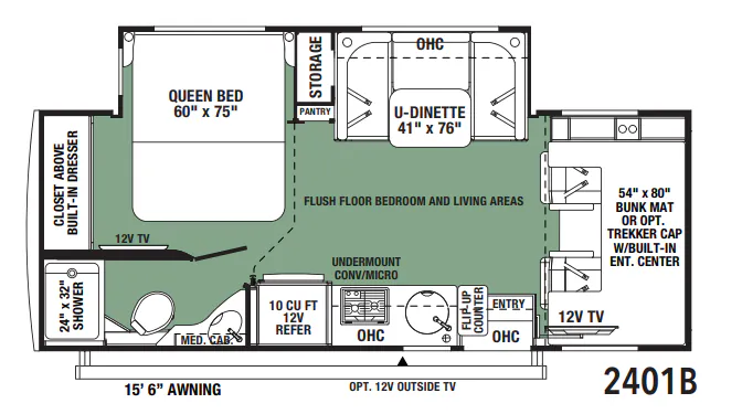 Forest River Forester MBS 2401B floor plan
