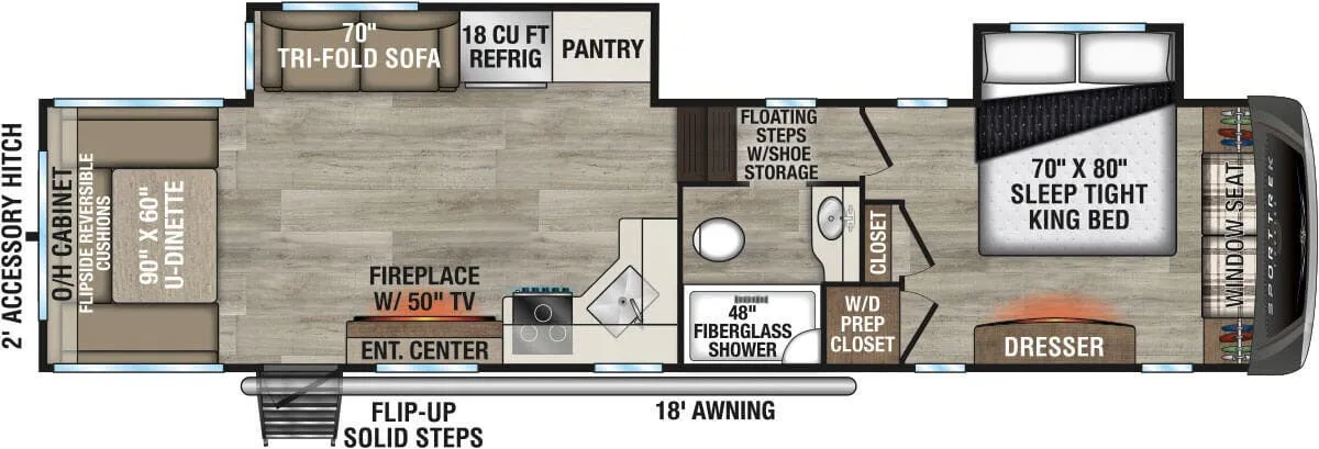Venture RV SportTrek 5 Touring Edition 5 TOURING EDITION STTF352VRD floor plan