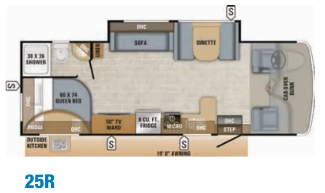 Jayco Redhawk 25R floor plan