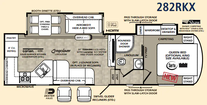 Forest River Wildcat eXtraLite 282RKX floor plan
