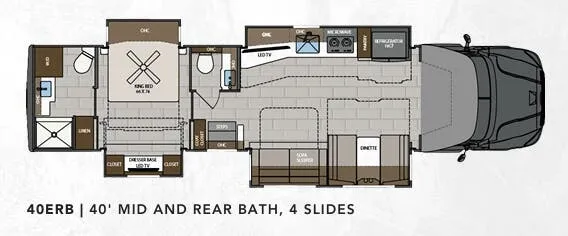 2024 Renegade RV Explorer 40ERB - Floor plan