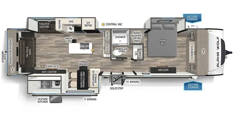 2025 Forest River Cherokee Alpha Wolf 33RL - Floor plan