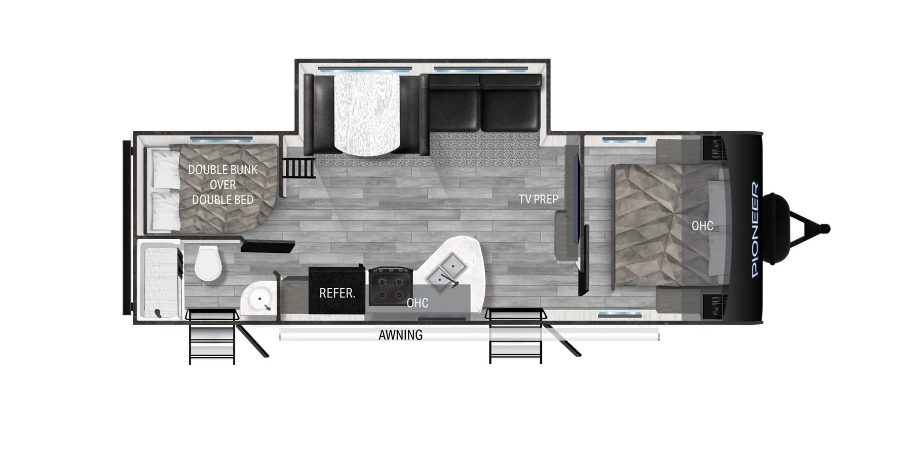 2021 Heartland Pioneer BH270 - Floor plan