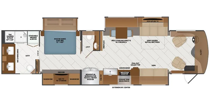 2026 Fleetwood Discovery LXE 40M floor plan