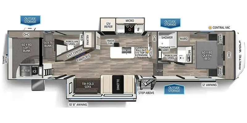 Forest River Cherokee Arctic Wolf 331BH floor plan