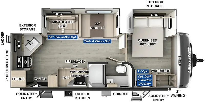 2025 Forest River Flagstaff Super Lite 26RKBS - Floor plan