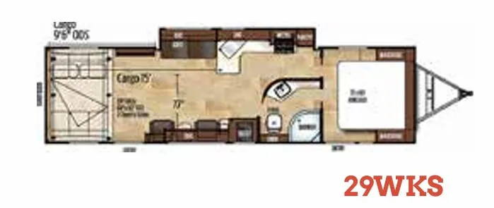 Forest River Work and Play 29WKS floor plan