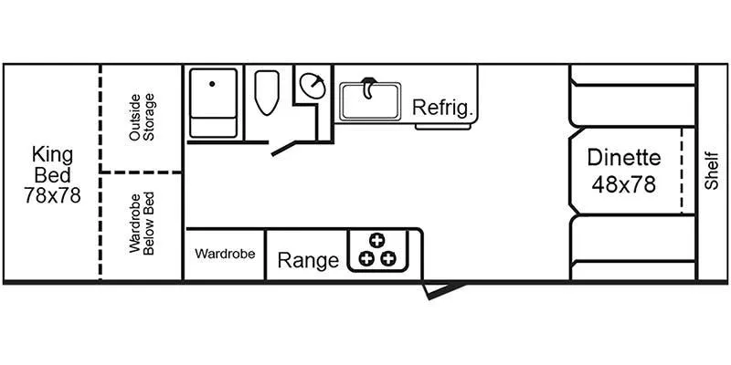 TrailManor 2922 Series KD floor plan