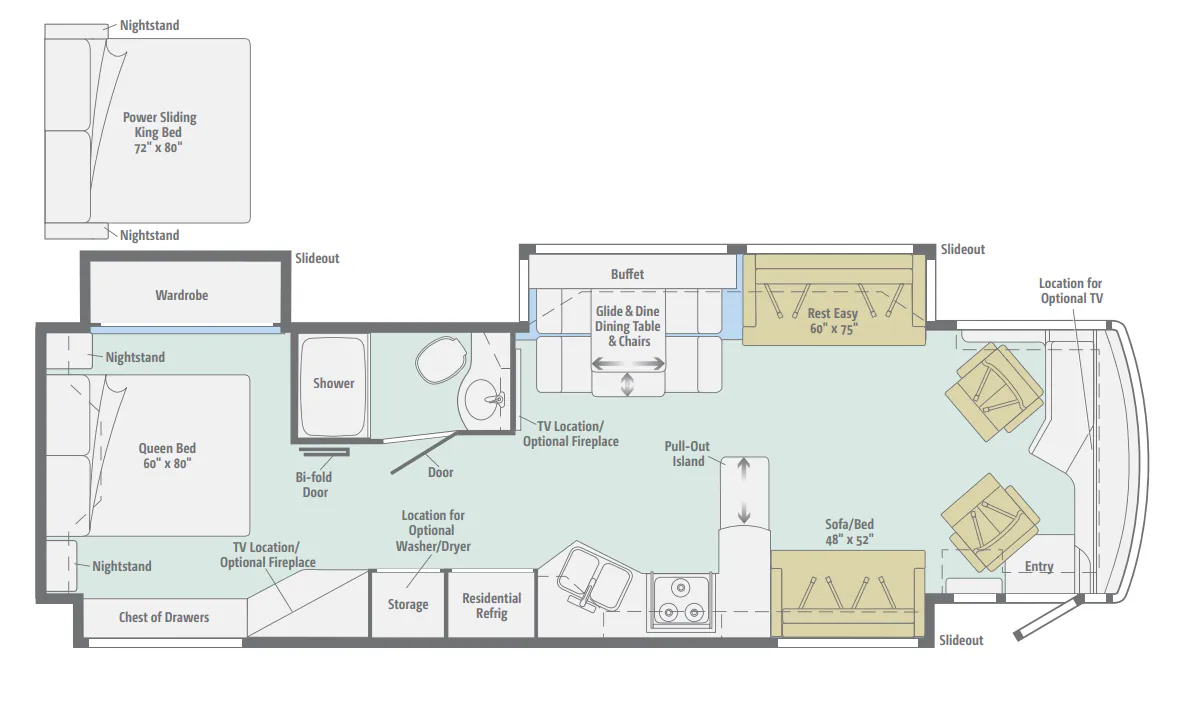 Winnebago Meridian 36M floor plan