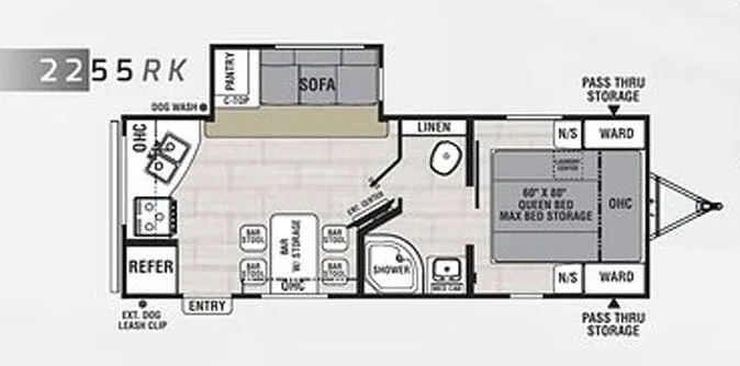 Coachmen Northern Spirit 2255RK floor plan