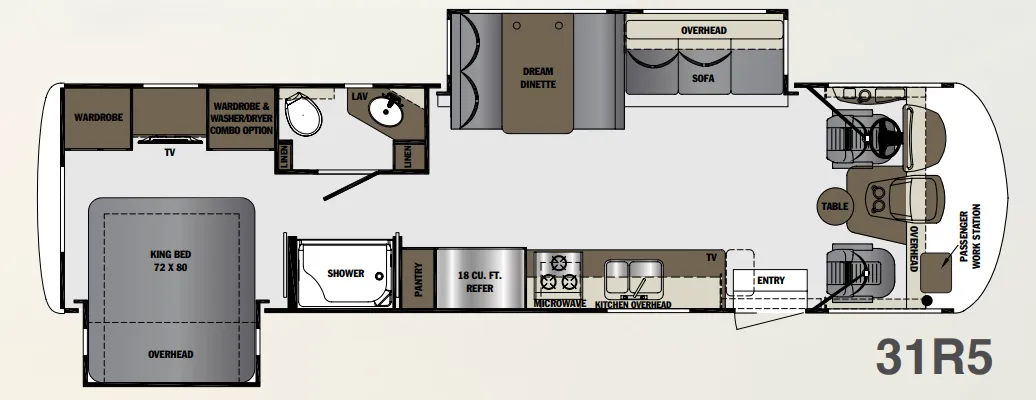 Forest River Georgetown 5 Series GT5 31R5 floor plan