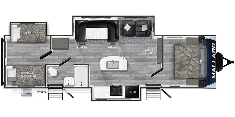Heartland Mallard M33 floor plan